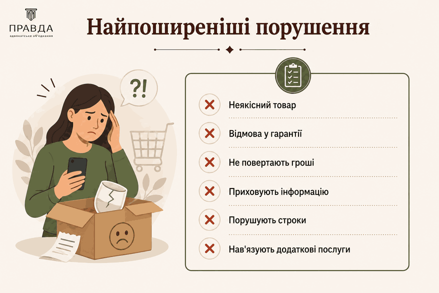 Найпоширеніші порушення прав споживачів